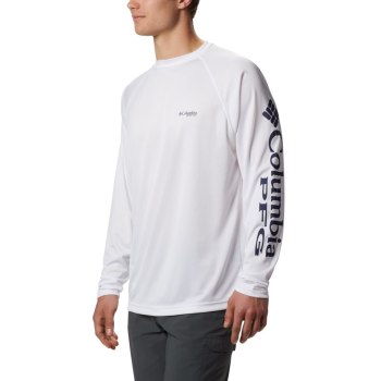 Columbia Muške Majice S Kapuljačom - PFG Terminal Tackle Long Sleeve Bijele | IHNX-37569